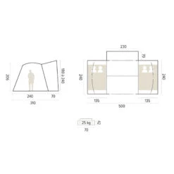 Auvent De Camping-car Gonflable NORTH TWIN -Magasin De Camping En Plein Air auvent camping car gonflable north twin 4