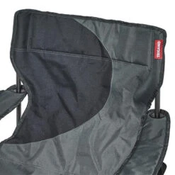 Fauteuil Camping ACIER Gris Noir -Magasin De Camping En Plein Air fauteuil acier gris noir 3