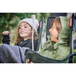 Fauteuil Camping ACIER Gris Noir -Magasin De Camping En Plein Air fauteuil acier gris noir 4