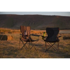 Fauteuil Camping ACIER Gris Noir -Magasin De Camping En Plein Air fauteuil acier gris noir 5