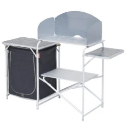 Meuble De Cuisine Avec Desserte Gris/noir -Magasin De Camping En Plein Air meuble cuisine desserte gris noir 2