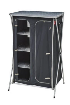 Meuble De Rangement Avec Penderie Gris/noir -Magasin De Camping En Plein Air meuble rangement pliant penderie 2