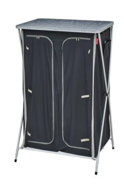 Meuble De Rangement Avec Penderie Gris/noir -Magasin De Camping En Plein Air meuble rangement pliant penderie 3